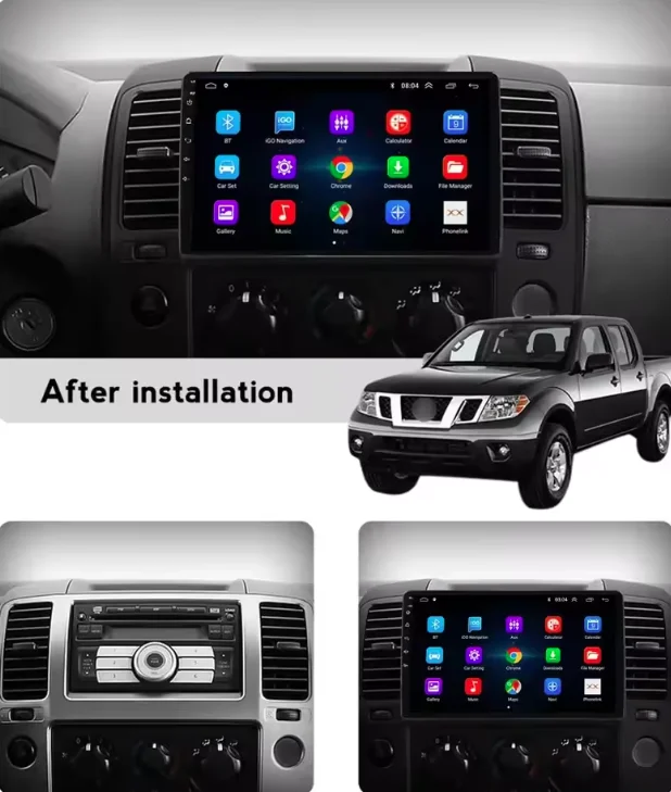 Фото 9-дюймовый Android 13.0 4G + 64G для Nissan Navara 2005-2012 Автомобильный GPS-навигатор Мультимедийный плеер Радиомагнитофонный рекордер Головное устройство Carplay №2