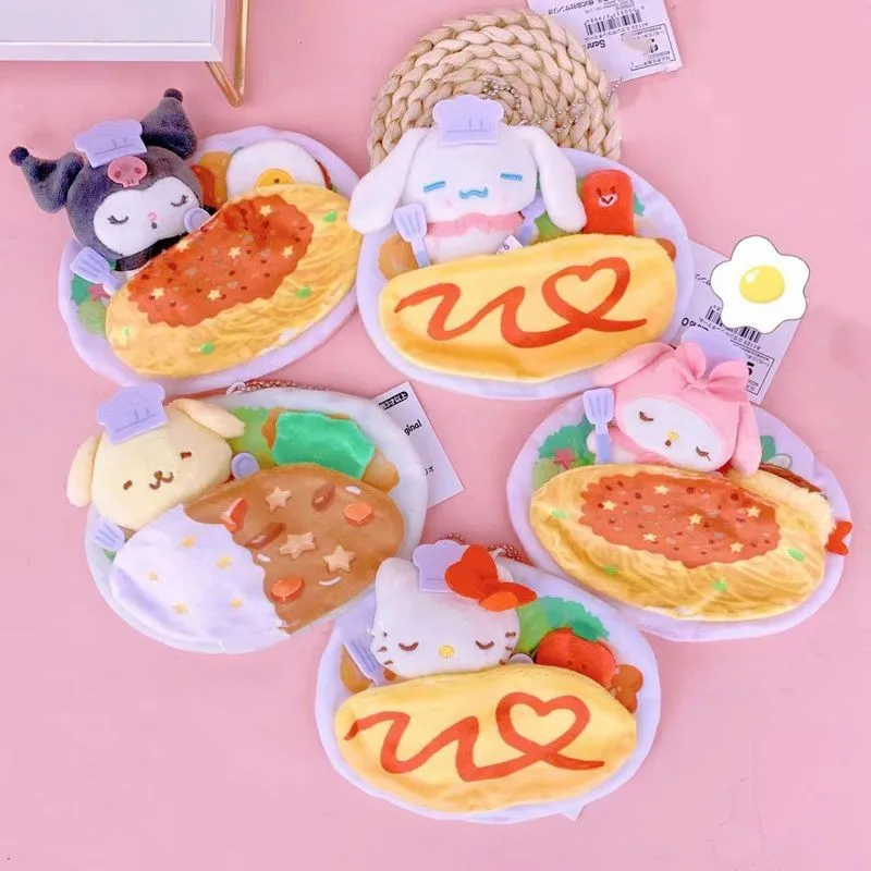 

Sanrio, мультфильм, цвет Коричный, Kuromi, съемное яйцо, карри, рис, многофункциональная милая плюшевая игрушка, подарок