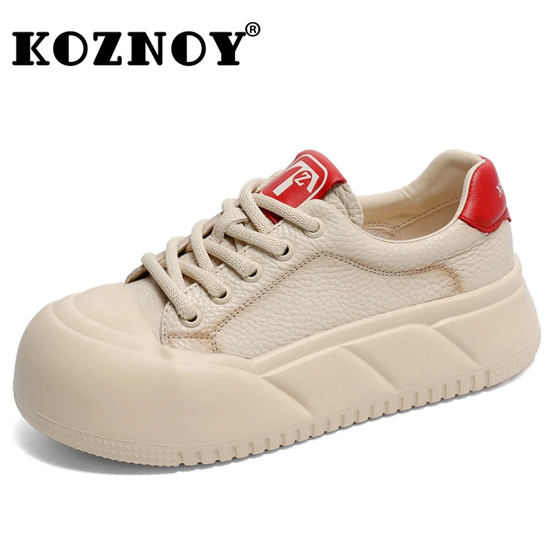 Женские массивные кроссовки из натуральной коровьей кожи на платформе