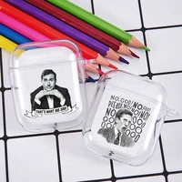 michael scott the office funny humor soft silicone tpu case for airpods pro 1 2 3 clear wireless bluetooth earphone box cover