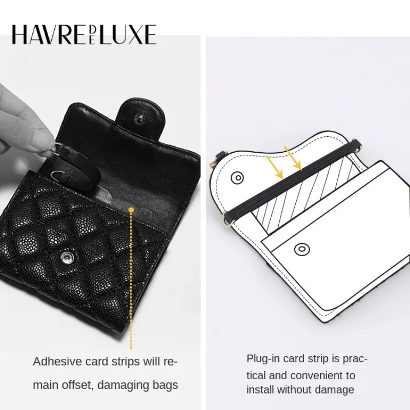 Card Holder Transformation Liner Bag Crossbody Shoulder Strap Wallet Short Chain Transparent Inner Accessories For Women's Purse