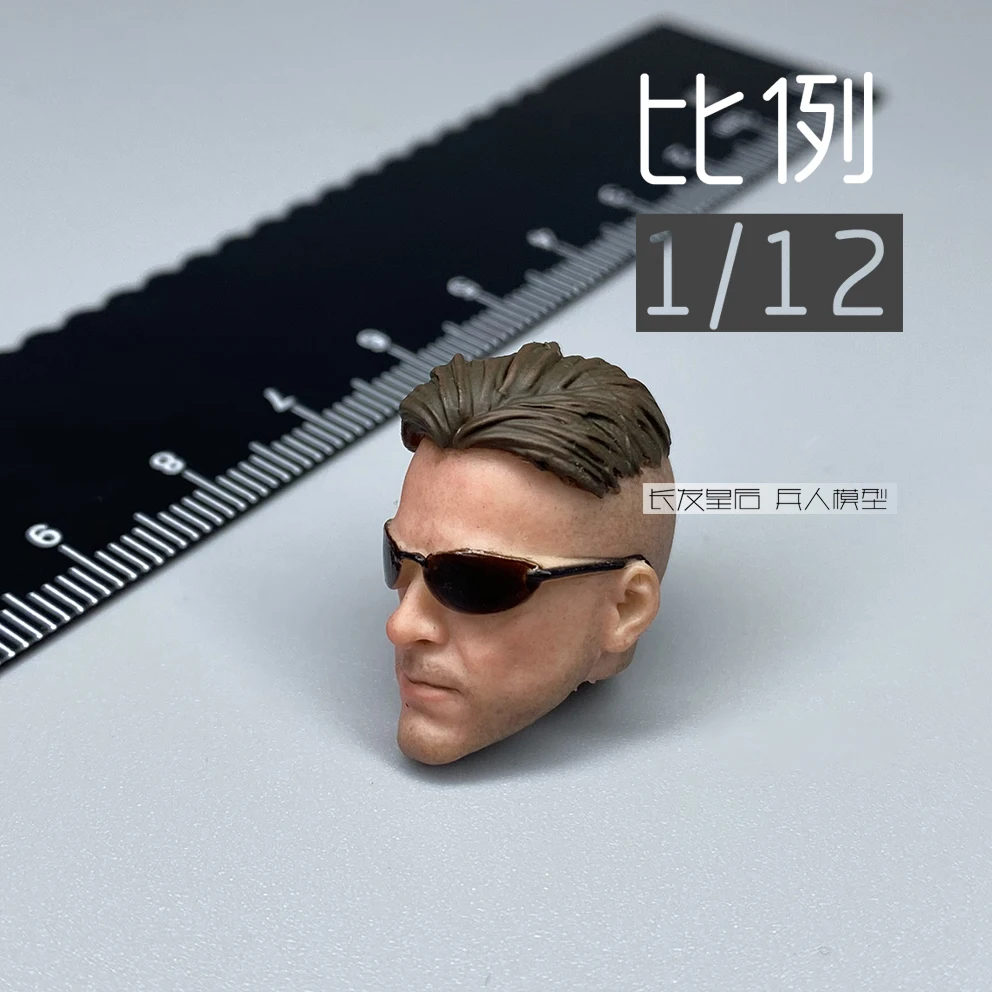 

Модель мужской солдатической головы с черными солнцезащитными очками для 6-дюймовых экшн-фигурок 1/12