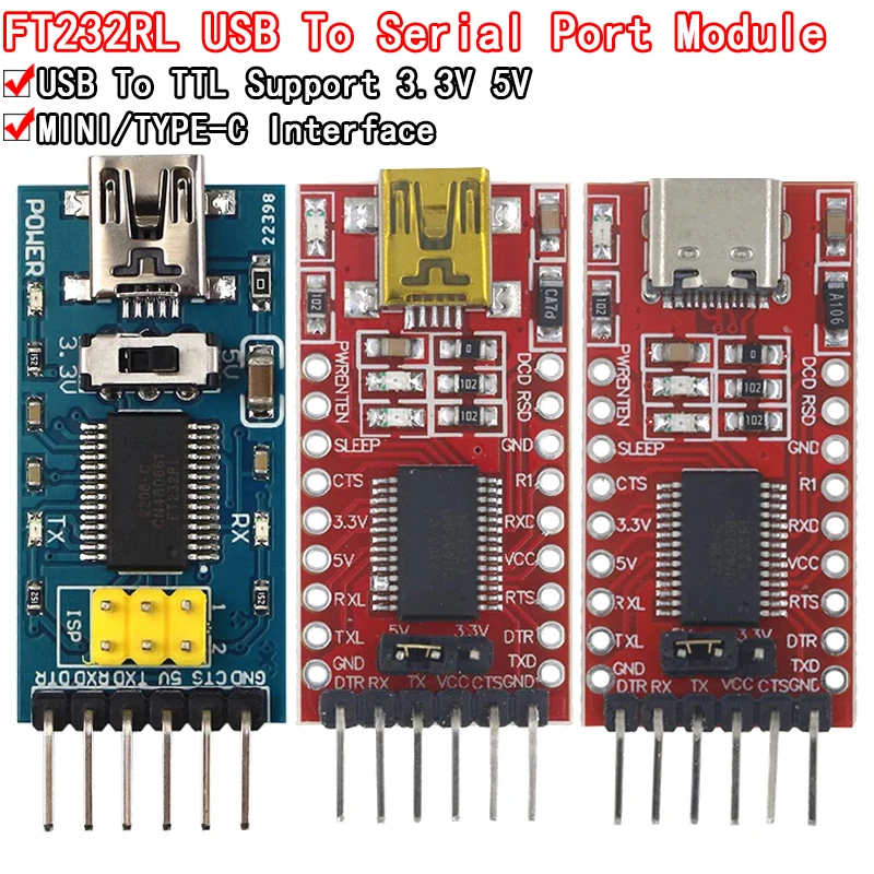 Последовательный модуль адаптера FT232RL FTDI USB 3 В 5 к TTL для Arduino FT232 Pro Mini 232