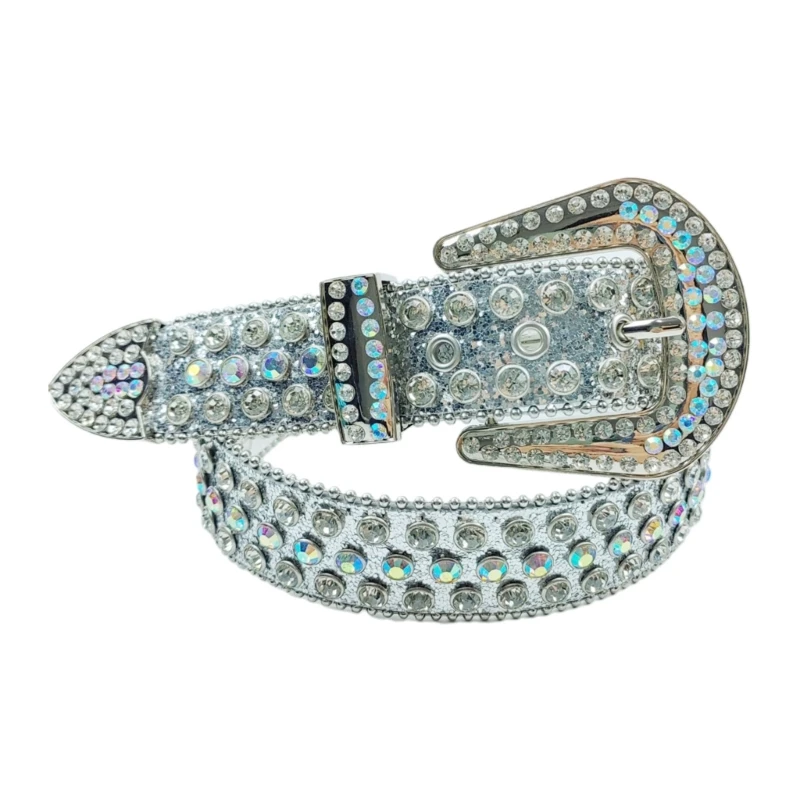 

Shinning Belt Woman Man Teens Nightclub Waist Belt for Jeans Skirt