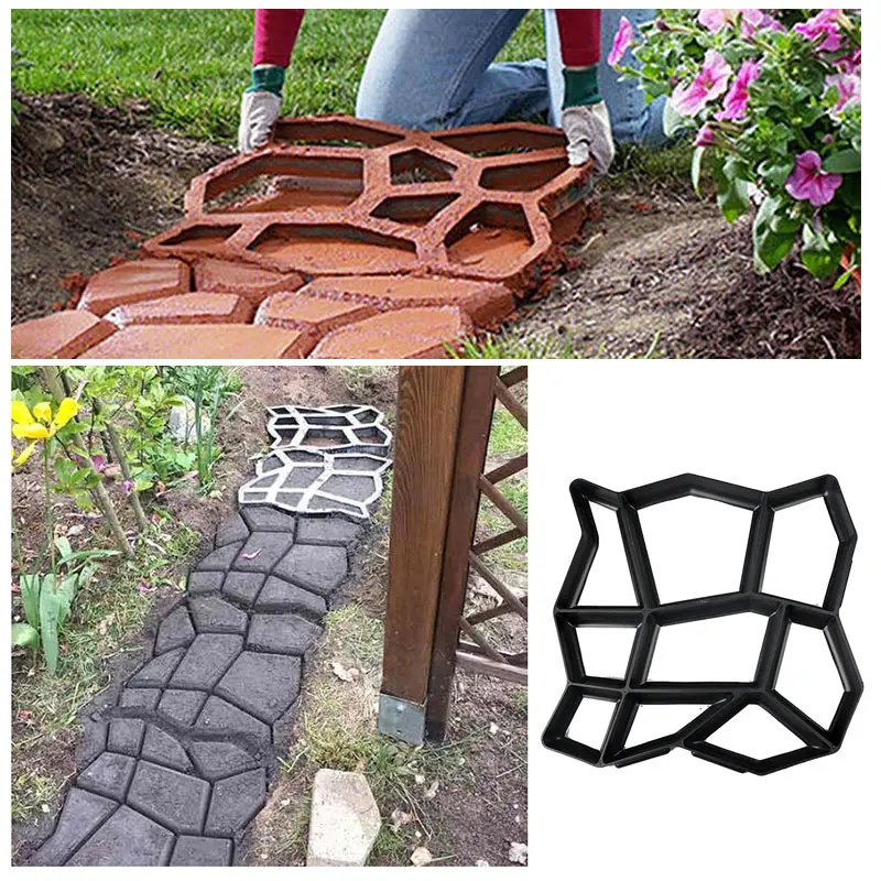 

1PC DIY Path Maker Mold Reusable Concrete Cement Stone Design Paver Walk Mould Garden Buildings Paving Molds Dropshipping