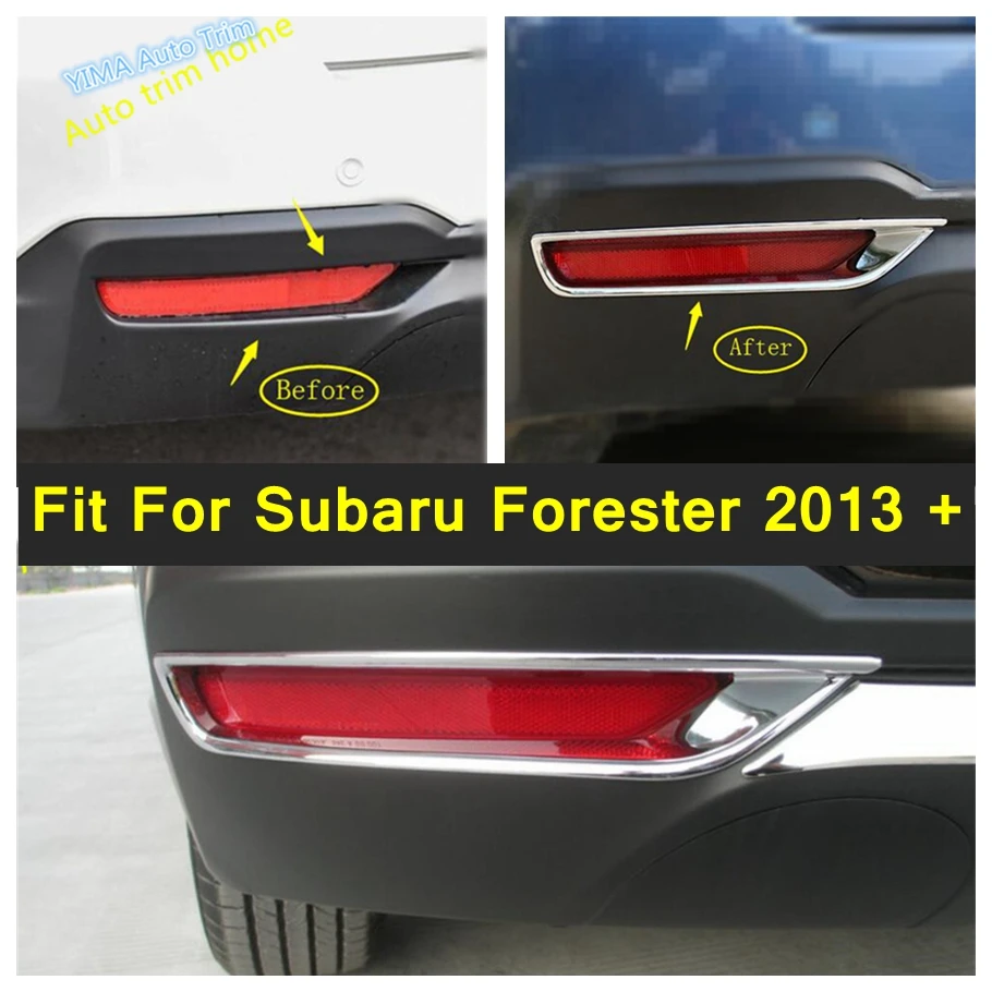 

Lapetus Car Styling Chrome Bright Style Rear Fog Lamp Lights Fog lamps Frame Cover Trim Fit For Subaru Forester 2013 - 2018