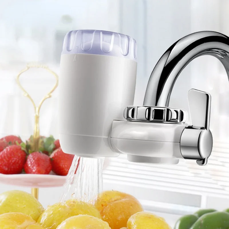 

Tap Water Purifier Water Filter Kitchen Faucet Washable Ceramic Percolator Water Cleaner Remove Impurities Bacteria Rust