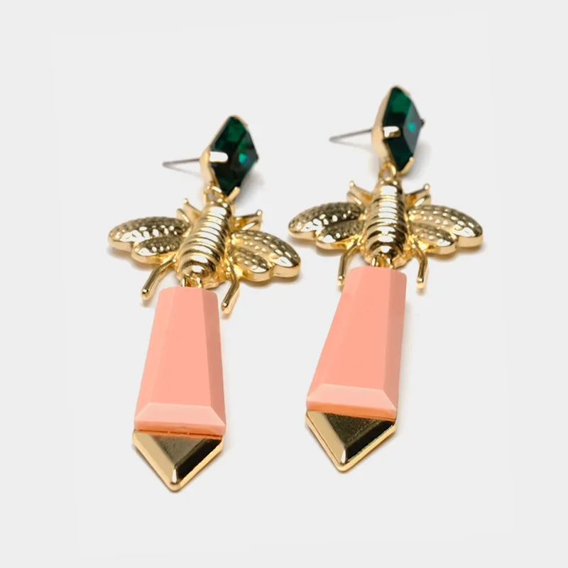 

European and American vintage middle-aged series earrings insect design retro earrings