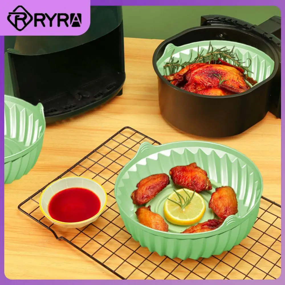 

Air Fryer Accessories Reusable High Temperature Resistant Silicone Pot Pad Silica Gel Bakeware Baking Pan Round Silicone Pad