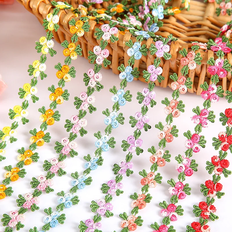 

2 ярда растворимая вышивка красочные кружевные аксессуары для одежды заколка для волос для дома тканевые поделки кружевные аксессуары «сделай сам» кружево ручной работы