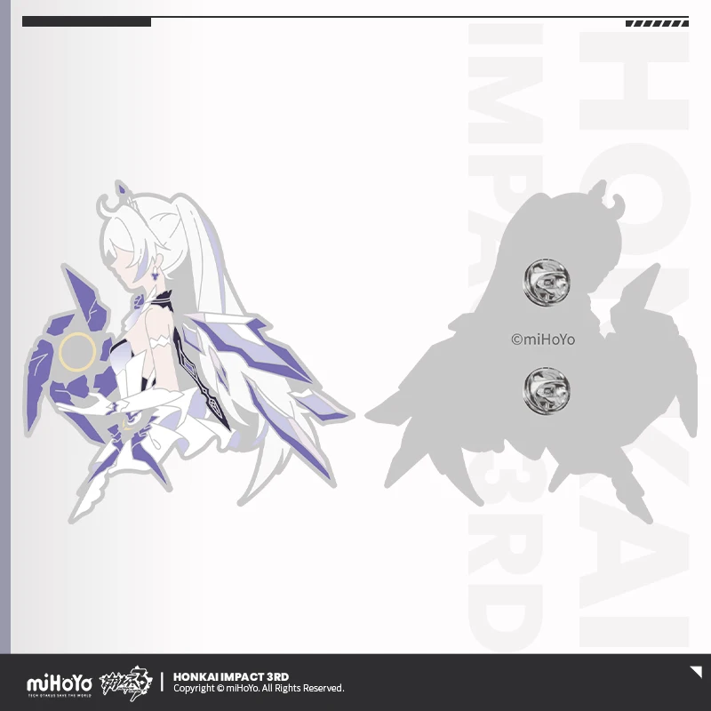 2025 аниме Honkai Impact 3 Die Walküre персонаж оттиск металлический значок Киана Дюндальная брошь Elysia сумка кулон MiHoYo подарок (art.: 3920cda98d946) - 3920cda98d946