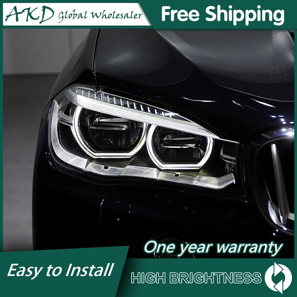 Фото Автомобиль для BMW X5 2014-2018 F15 фары Hella светодиодные биксеноновые лампы DRL противотуманные фары автомобильный аксессуар X6 F16 фара №2