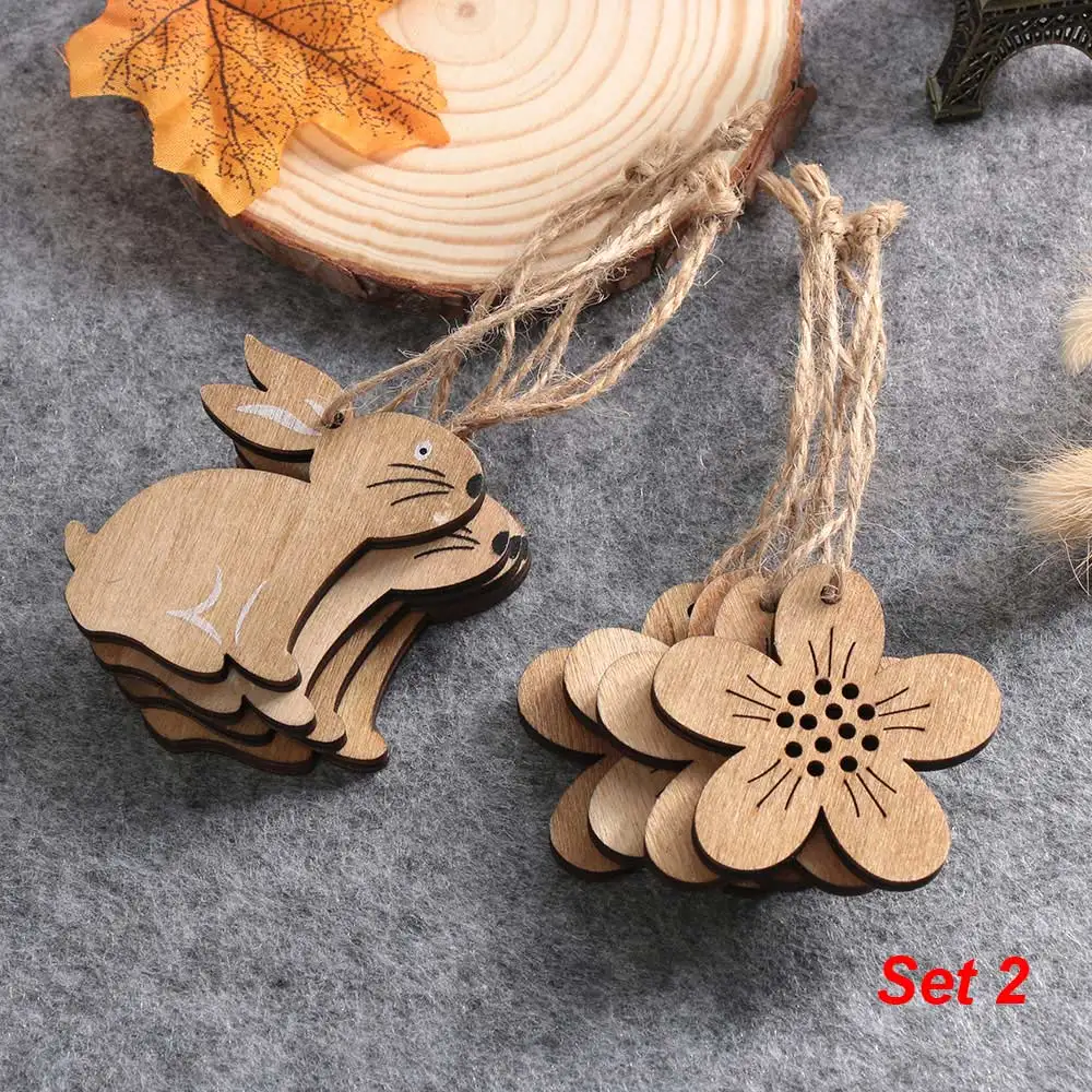 

Деревянные пасхальные подвески 8 шт