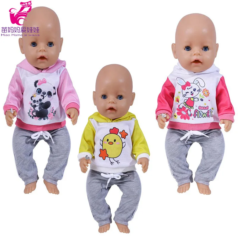 

Baby Doll Clothes Hoodie Sweater 17 Inch Reborn Dolls Clothes Baby Girl Birthday Gifts