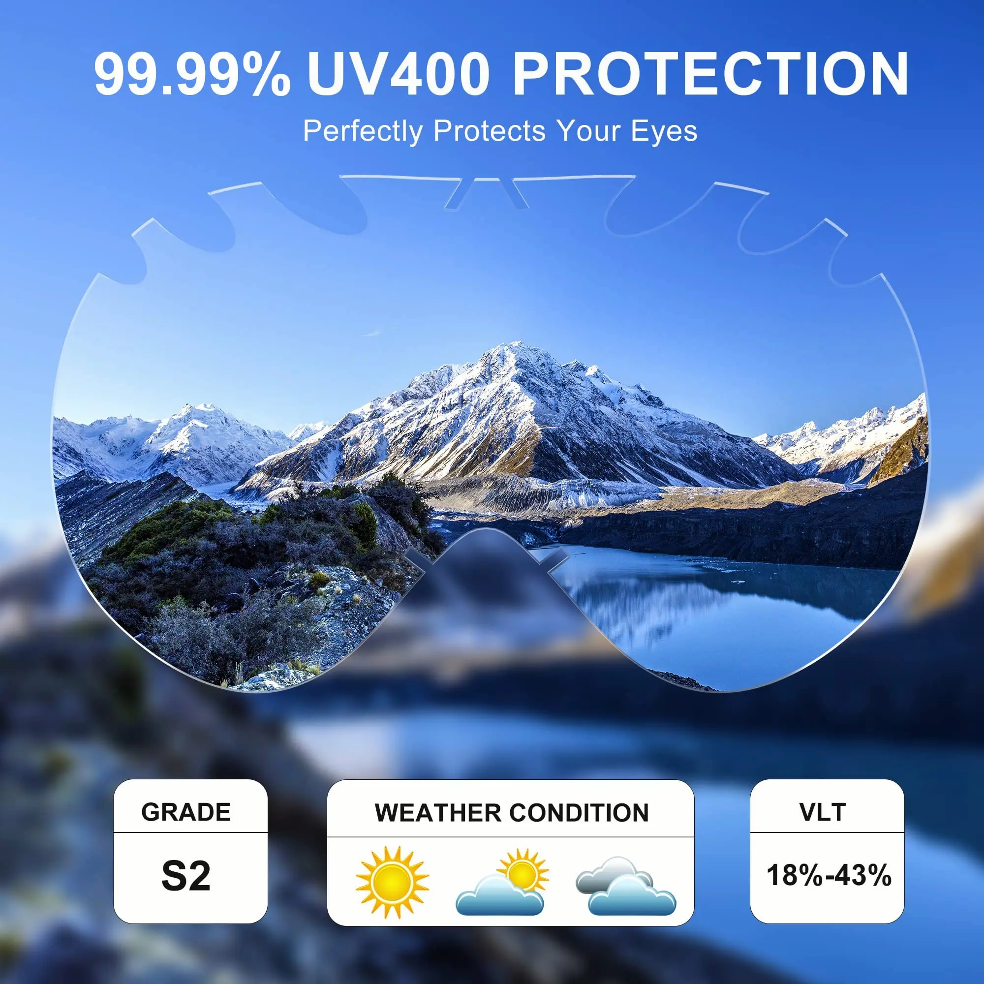 UV400 Спортивные очки для сноуборда противоснежные слепоты сферические лыжные с