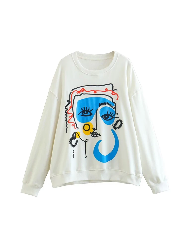 

BM&MD&ZA 1165491 Women 2022 Autumn New Fashion embroidery Sweatshirts Vintage Long Sleeve Female Pullovers Chic Tops 1165/491