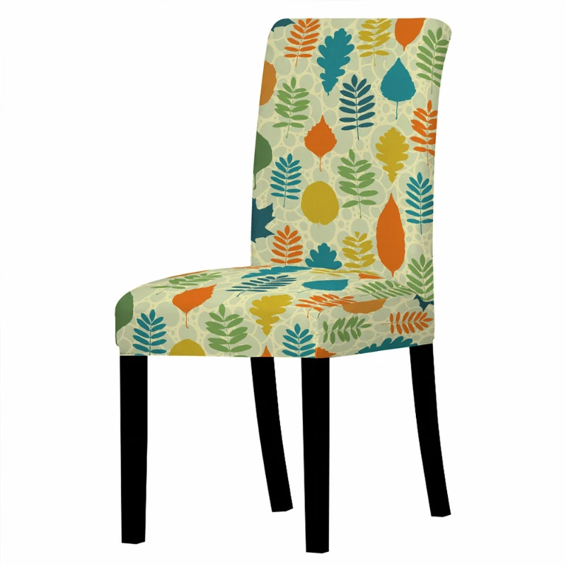 

Cartoon Leaf Print Home Decor Chair Cover Removable Anti-dirty Dustproof Stretch Chair Cover Chairs for Bedroom Accent Chair