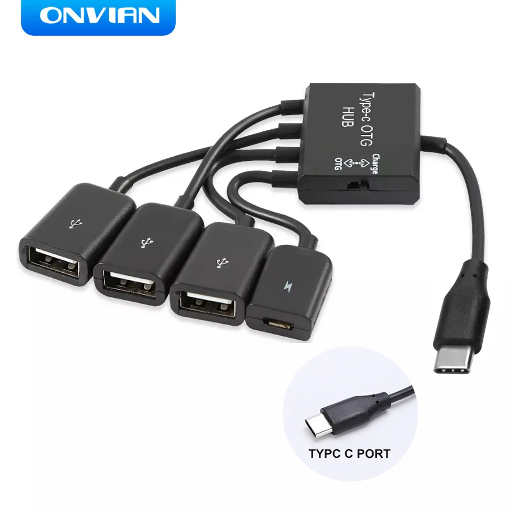 Onvian Type-C USB Adapter OTG Cable USB C 3.0/2.0 Male To USB Micro Female Adapter USB HUB For Samsung Xiaomi Huawei Fastdeliver