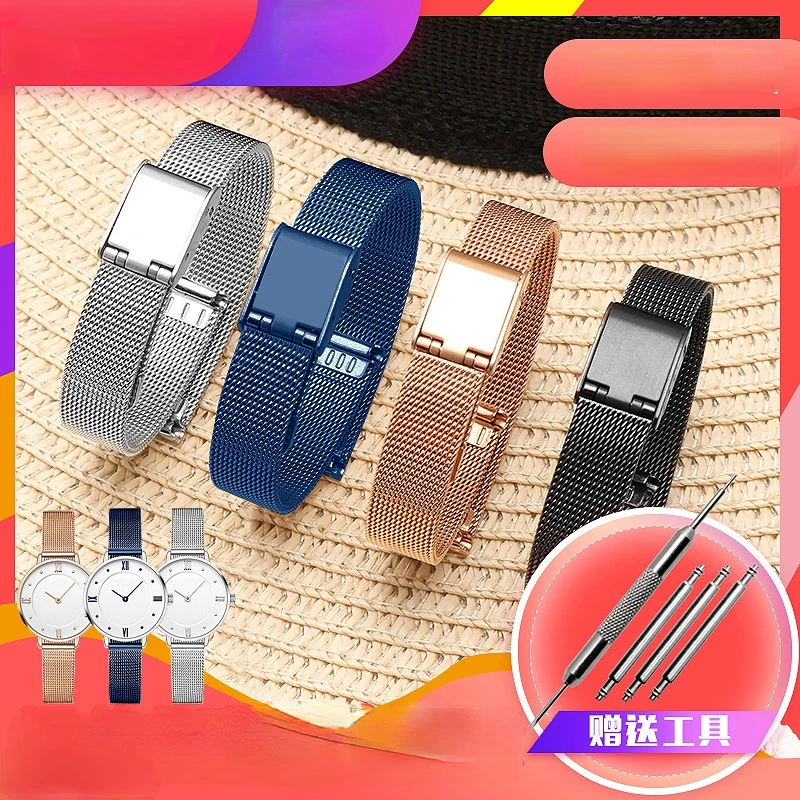 

Stainless Steel Watch Strap for Fila Fila FLL38-616 Milan Female Couple Simple Fashion Men's Watchband Accessories12mm Wristband