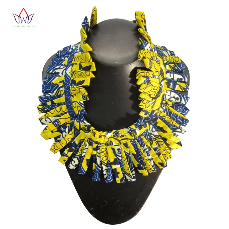 

NEW African Print Necklace Ankara Print Necklace African Ethnic Handmade Jewellery African Fabric Jewellery For Women WYB254