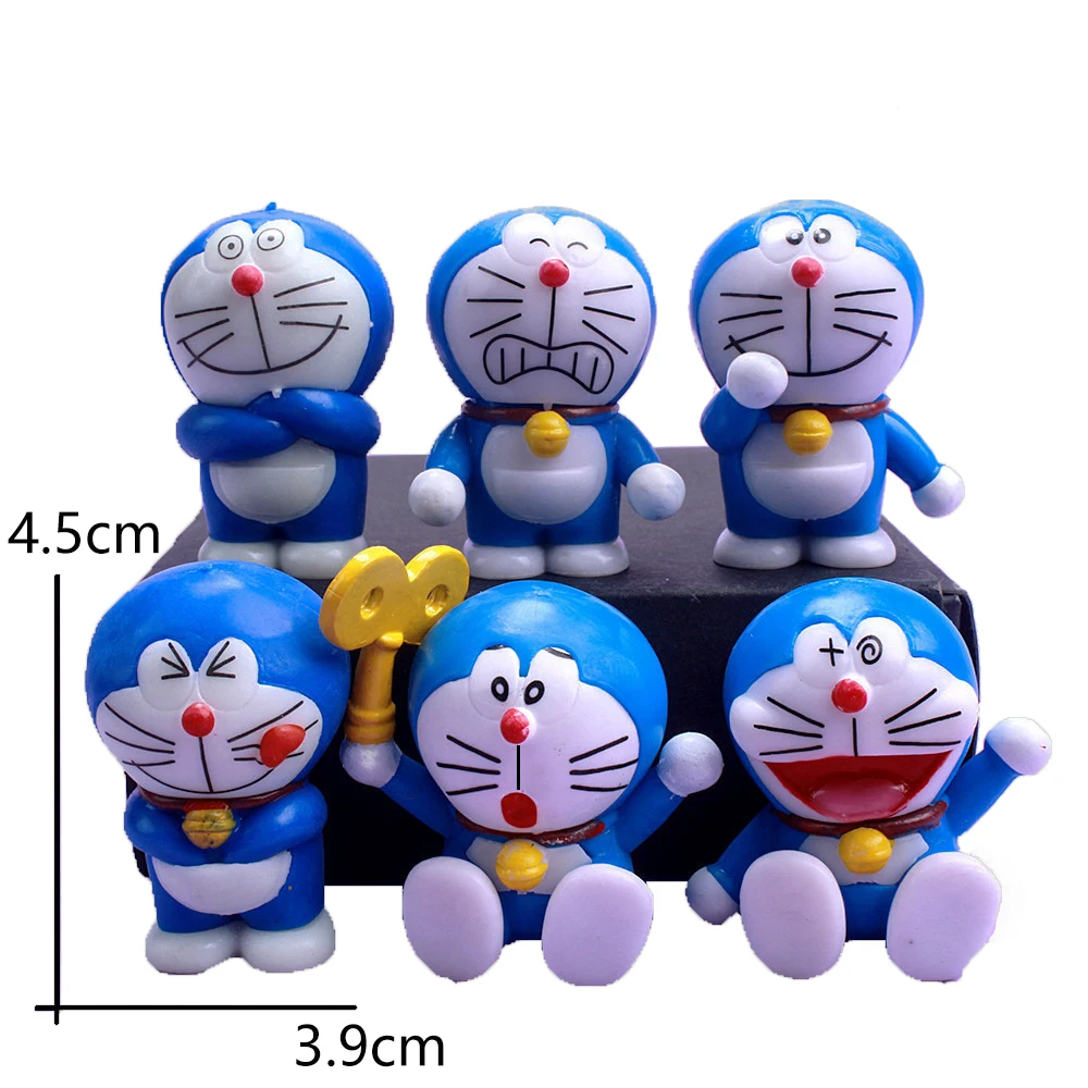 

6Pcs/Set Kawaii PVC Flying Doraemon Action Figure Model Toys Collection Dolls Birthday Gifts For Children Character Ornament