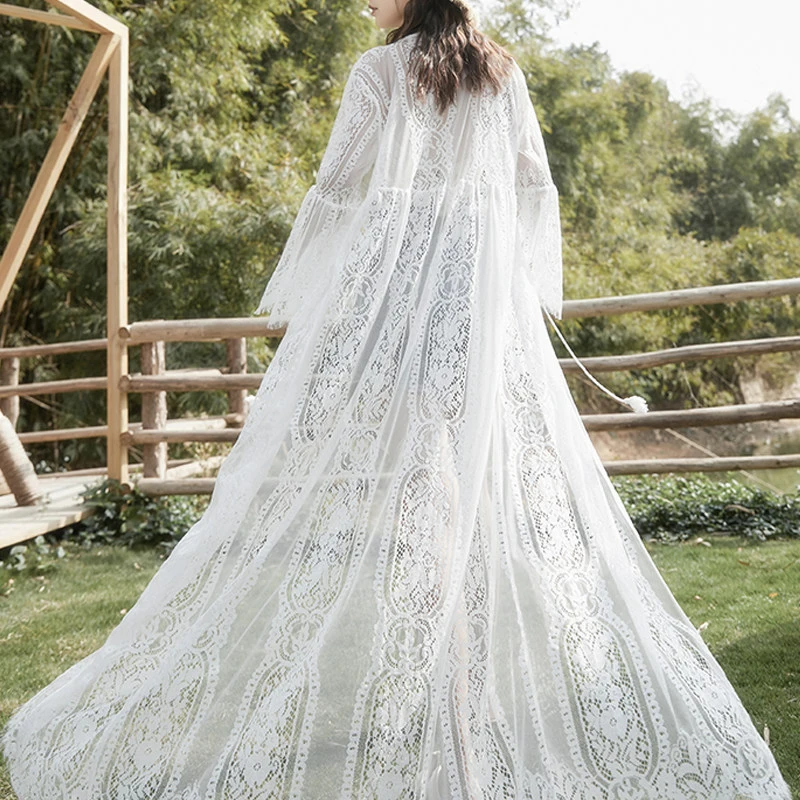 Lace Summer Bridal Boleros Jacket Wedding Capes Cloaks Beach Wrap sun protection clothing | Jackets /