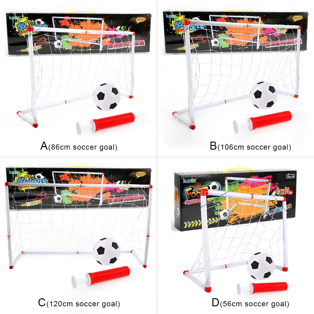 

Mini Football Goal Plastic Post Net Set Portable Small Indoor Outdoor Kindergarten Sport Play Toys Children Boys 120cm