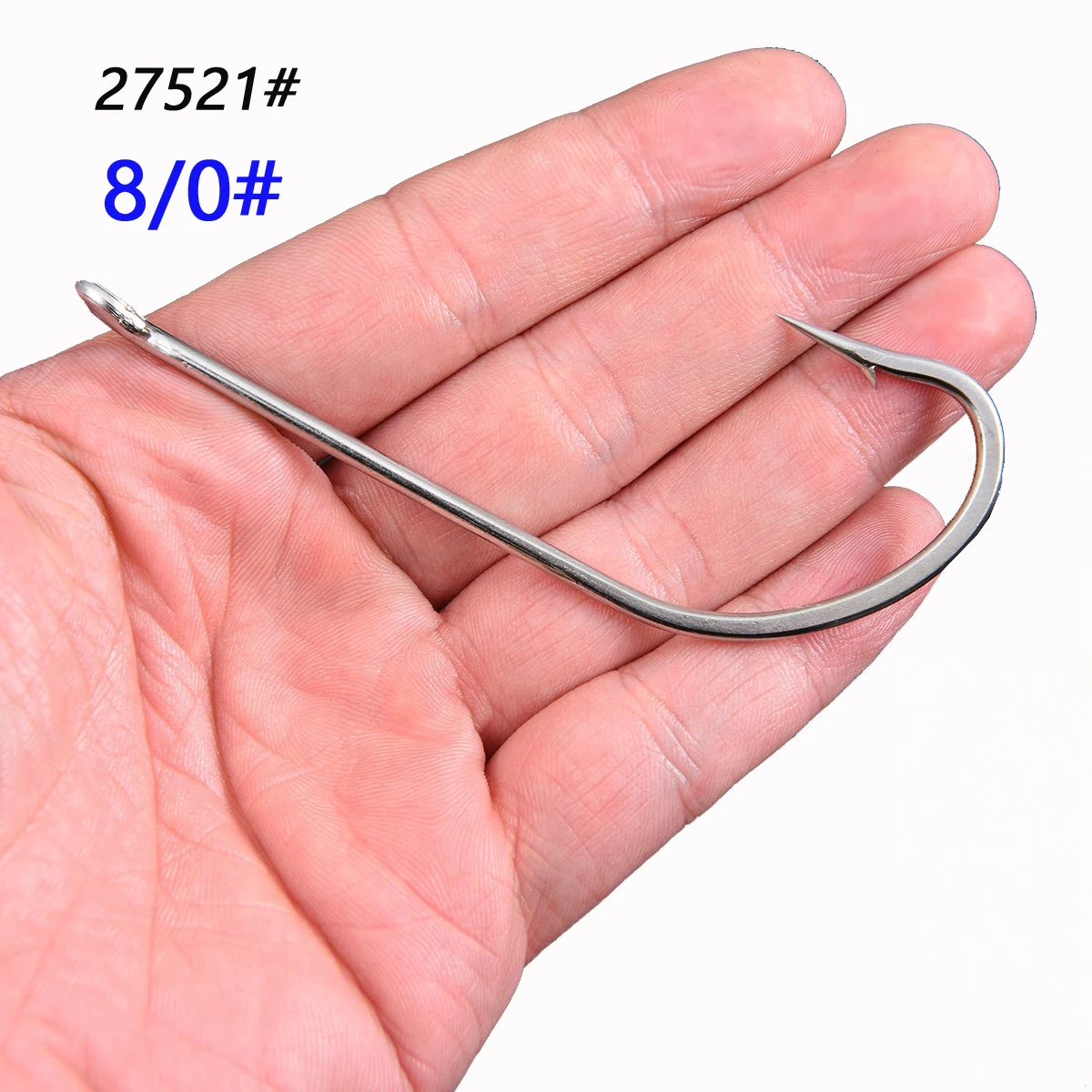 Рыболовные крючки с длинным хвостовиком из нержавеющей стали 8/0 # высокопрочные