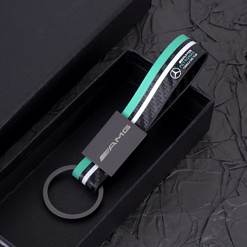 

Автомобильная эмблема, кожаные брелоки для ключей, гоночный брелок для Mercedes Benz A B C E S GLK GLE GLS GLC SLK Class AMG, аксессуар для ключей