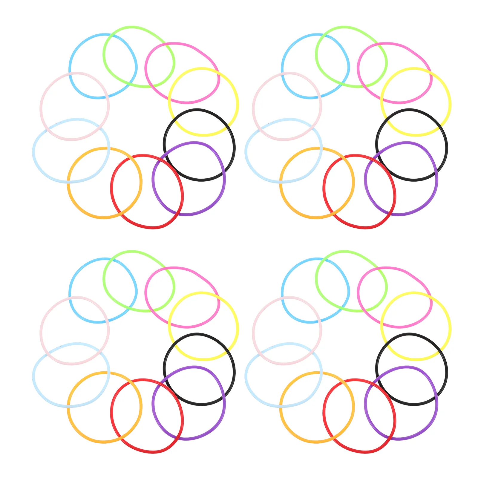 Красочный резиновый браслет резинки для волос желе сувениры вечеринок 80-х годов