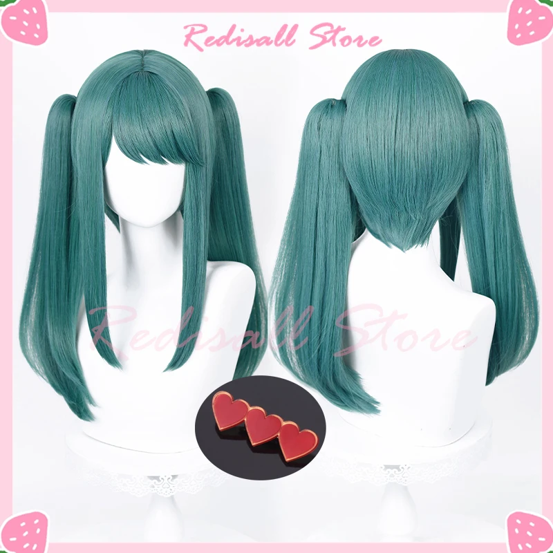 

Vampire Miku Cosplay Wig Long Ponytails Short Hair Green Straight Pigtails Heat Resistant Role Play Idol SEKAI Vtuber Headwear