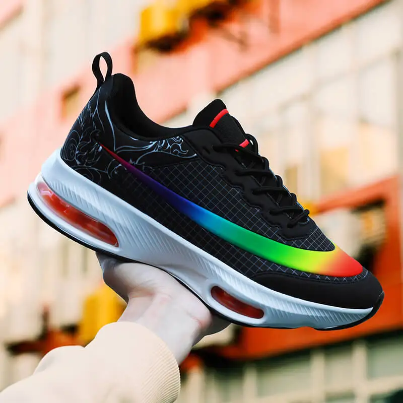 Air Cushion Male Sneakers Breathable Sport Running Shoes Men Lace-up Damping Athletic Gym Training Shoes Fashion Casual Footwear