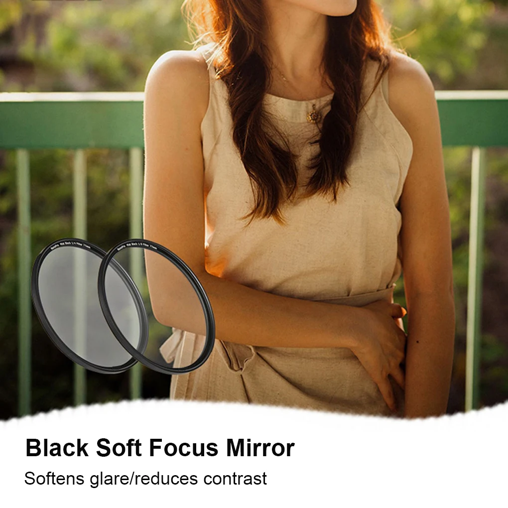 

Alloy Frame 1 4 Lens Filter Optical Glass Black Mist Lenses Accessories