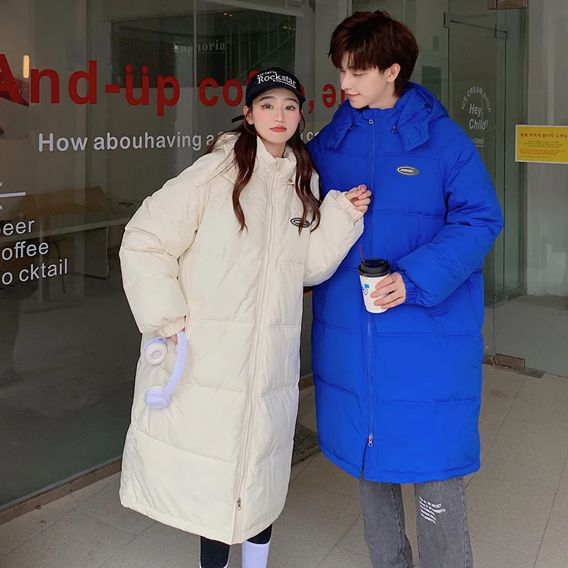GRELLER Long Puffer Jacket Women Winter 2022 Coats Hooded Lover's Oversized Thicken Warm Parkas Elegant Ladies Clothes Outwear