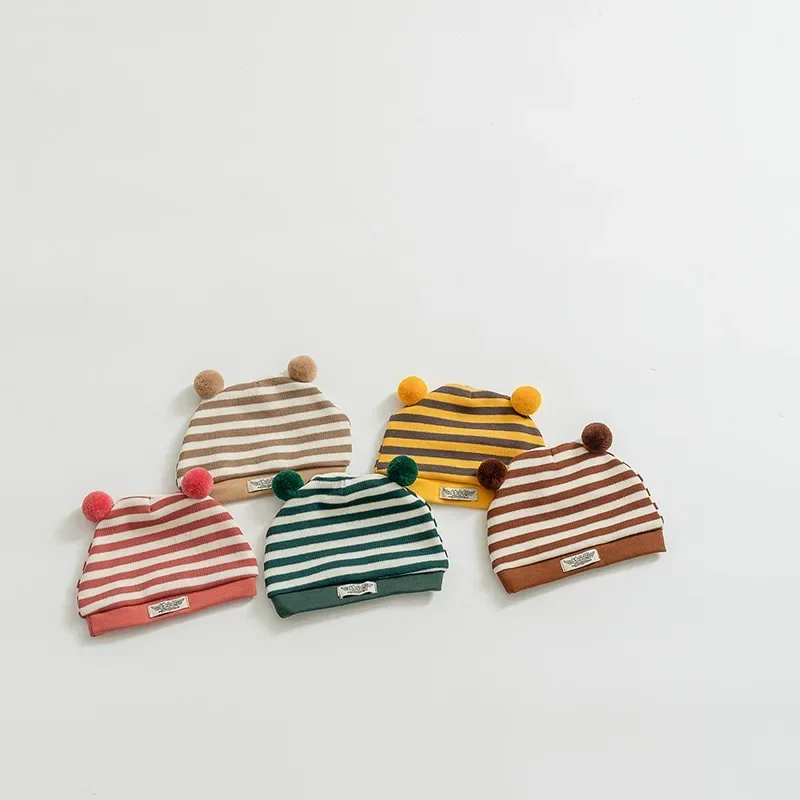 Хлопковая Детская Шапка Для Детей 0-3 Месяцев Регулируемая Унисекс