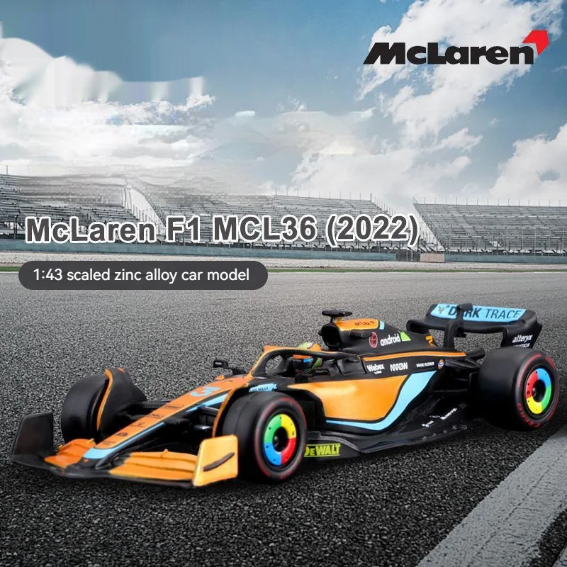 

Bburago 1:43 2022 F1 Mclaren Mcl36 #3 Даниэль Риккардо #4 литая модель автомобиля из сплава литая модель автомобиля