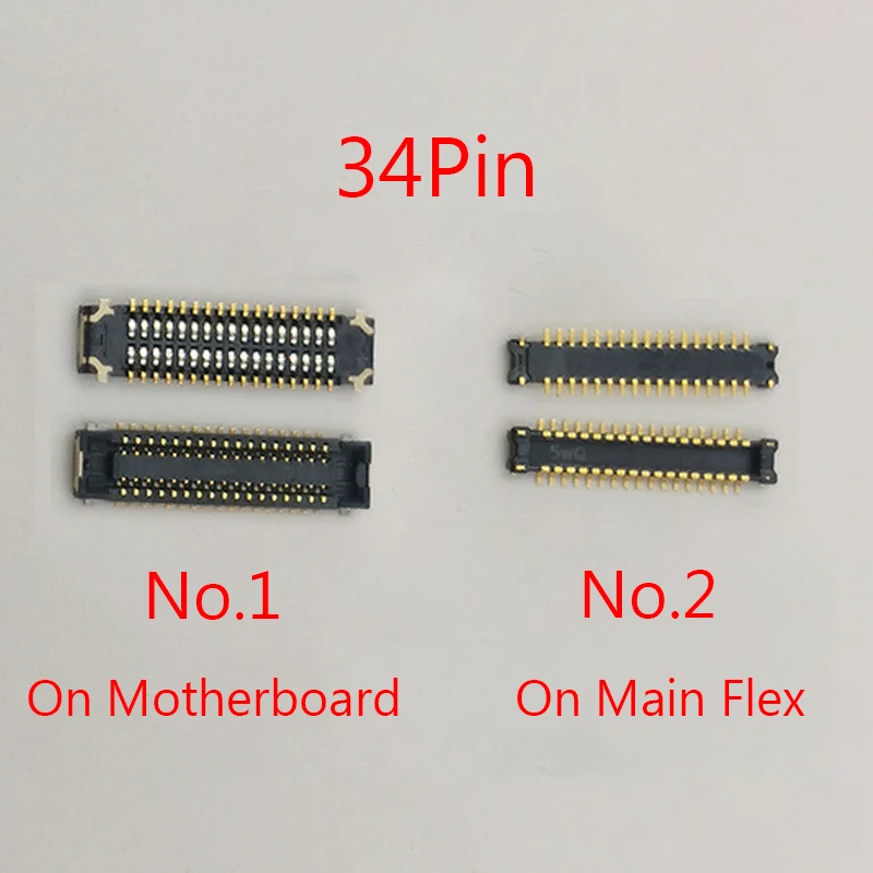 

10pcs 34 40 Pin LCD Display Screen FPC Connector For Samsung Galaxy M30S M30 M307 M307F M305F M21 M215F M31 M315F M21S M217F
