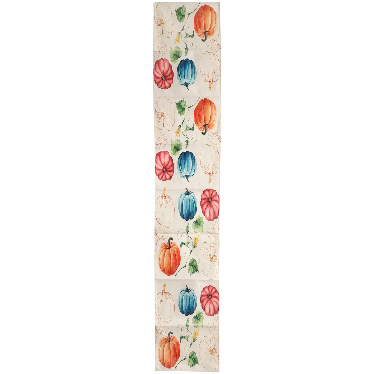 

Fall Eucalyptus Leaves Pumpkins Table Runner, Autumn Thanksgiving Kitchen Dining Table Decoration for Indoor B