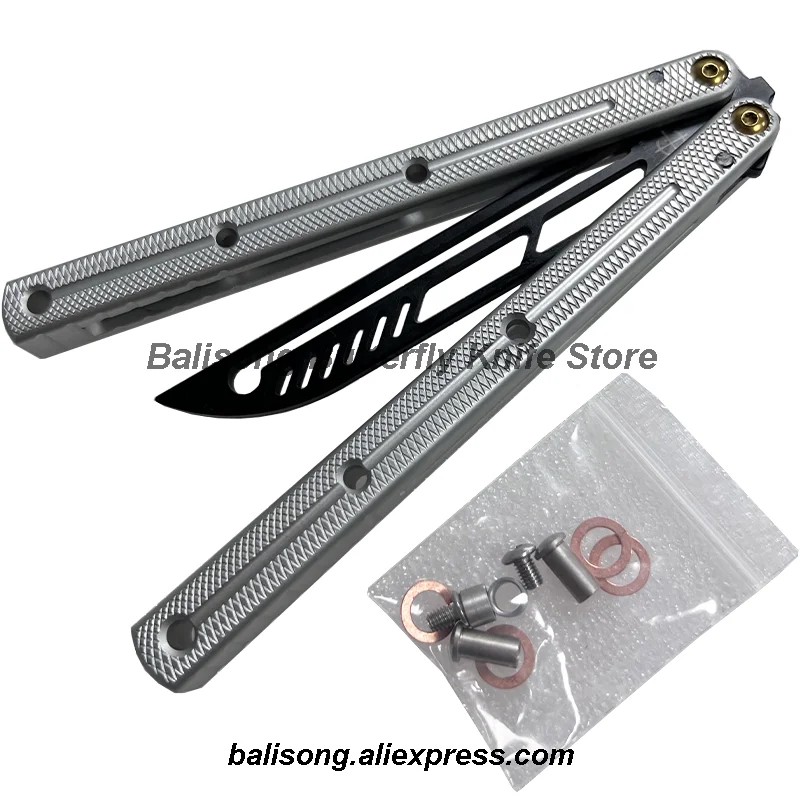 

Baliplus Kraken Clone 7075 Channel Aluminum Handle Balisong Butterfly Trainer Knife Floating Washer System Free-swinging