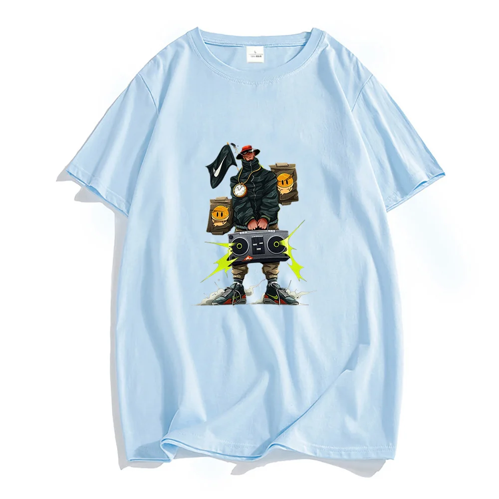 

Summer 100% Cotton Short Sleeve Tshirts Sense of Design Graphic T Shirt Men/women Casual O-neck T-shirts Cartoon Anime Clothes