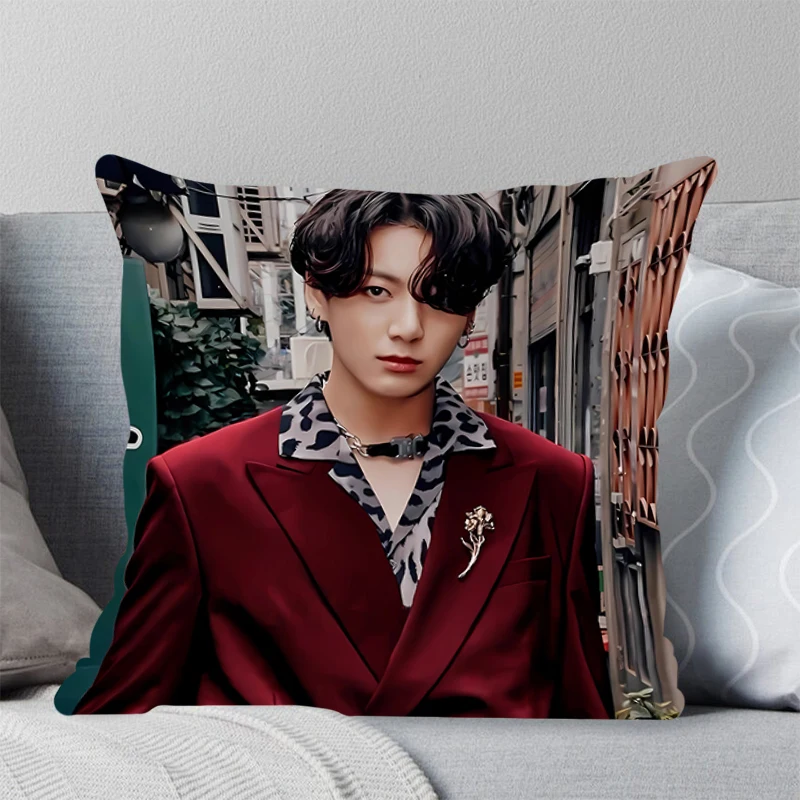 Тематический Квадратный Чехол Для Подушки KPOP Высококачественная Полиэстеровая
