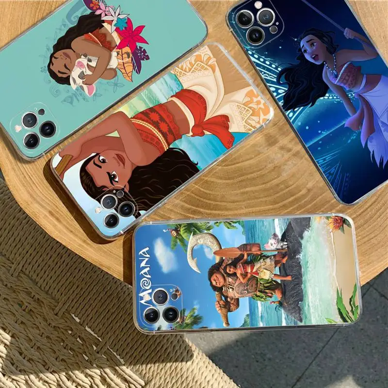 

Disney Moana Phone Case For iPhone 8 7 6 6S Plus X SE 2020 XR XS 14 11 12 13 Mini Pro Max Mobile Case