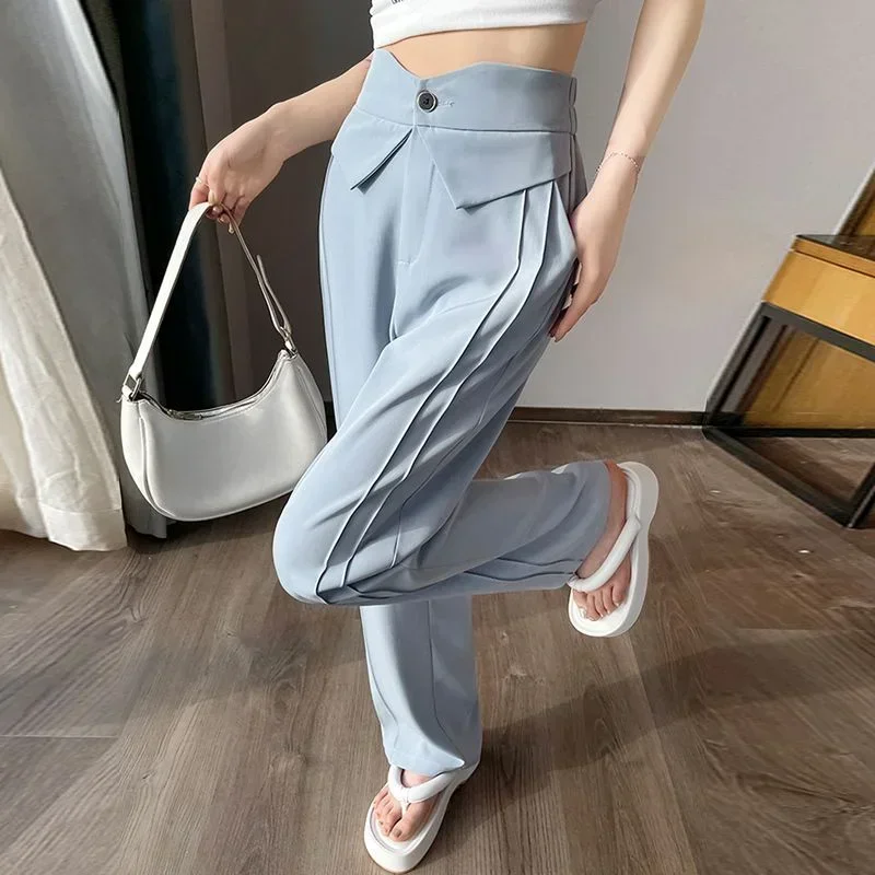 Брюки для женщин прямые брюки с высокой талией эстетические женские G Trends