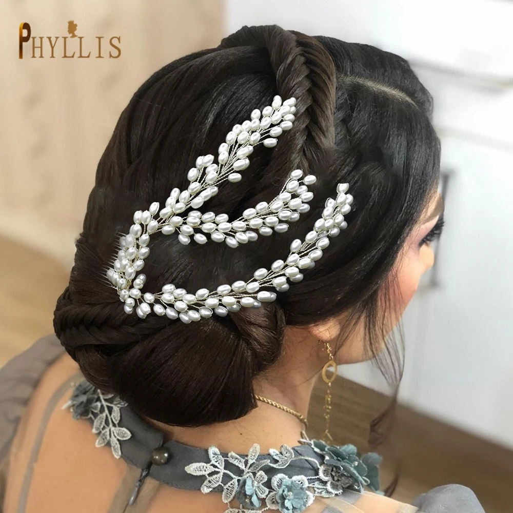 

A465 Pearl Bridal Hair Clips Silver Wedding Hair Combs Hair Accessories for Women Luxury Hair Ornaments Jewelry Bride Headpiece