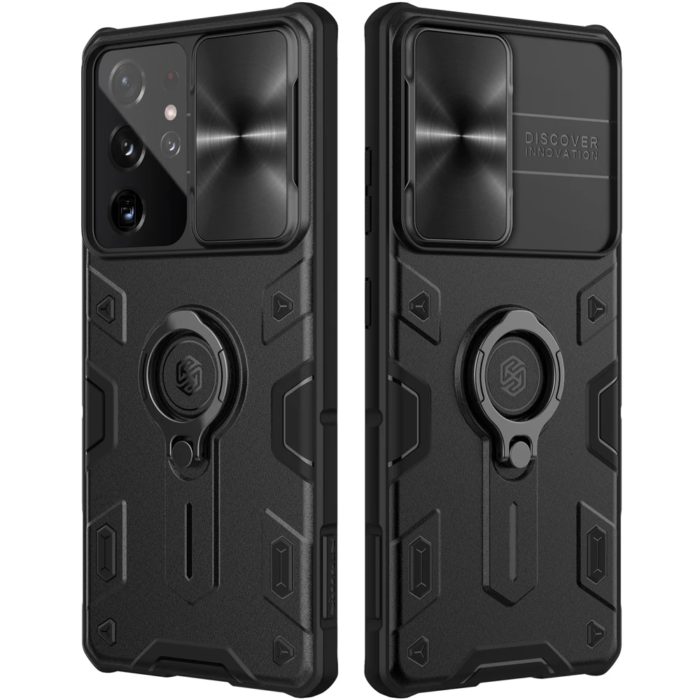 

Противоударный чехол-подставка с кольцом для Samsung Galaxy S21