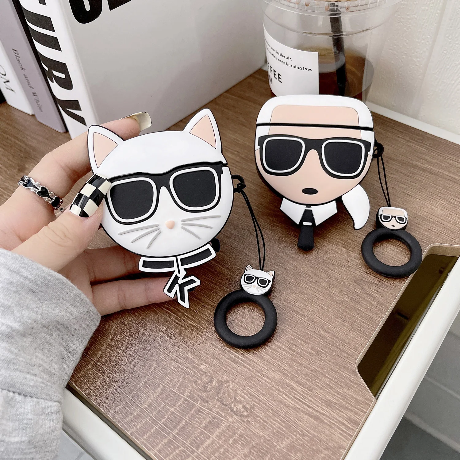 Чехол для Airpods 3 Модный 3D чехол солнцезащитных очков Carl Cat pro 2 1 беспроводной