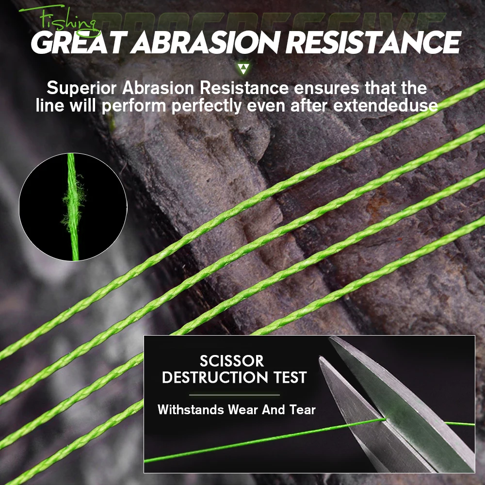 ZUKIBO Colorfast Green 4/8 Strands Braided Fishing Line 100M/300M/500M/1000M Japan Smooth Multifilament Seawater