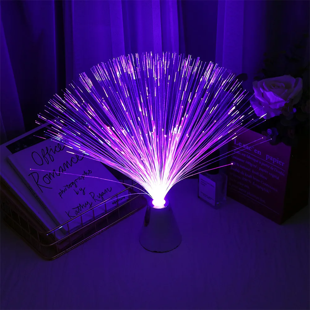 Sensory Colour Changing Fibre Optic Lamp Crystal Light Up Mood Lamp Home Decor A1