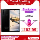 Смартфон Blackview A80 Plus, экран 6,49 дюйма, 4 Гб ОЗУ, 64 Гб ПЗУ, Восьмиядерный процессор MT6762D, Android 10,0, четыре камеры 13 МП, 4680 мА  ч, 4G, NFC, мобильный телефон