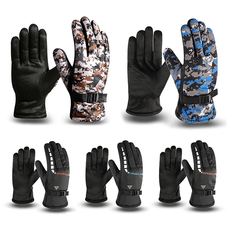 

Мужские Водонепроницаемые зимние велосипедные перчатки, ветрозащитные спортивные лыжные перчатки для активного отдыха, велосипеда, скутера, езды на мотоцикле, теплые перчатки
